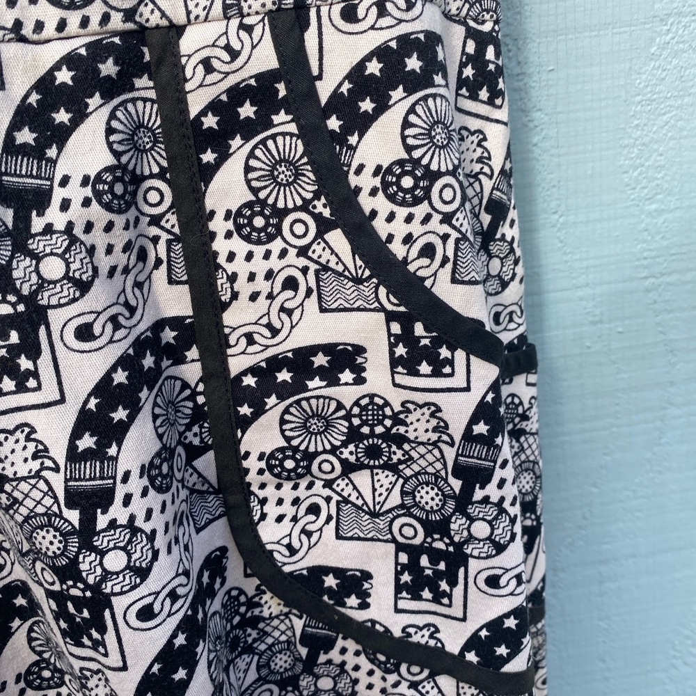 Black and white graphic Nooworks dress; local San Francisco designer; size M - Picture 3 of 5